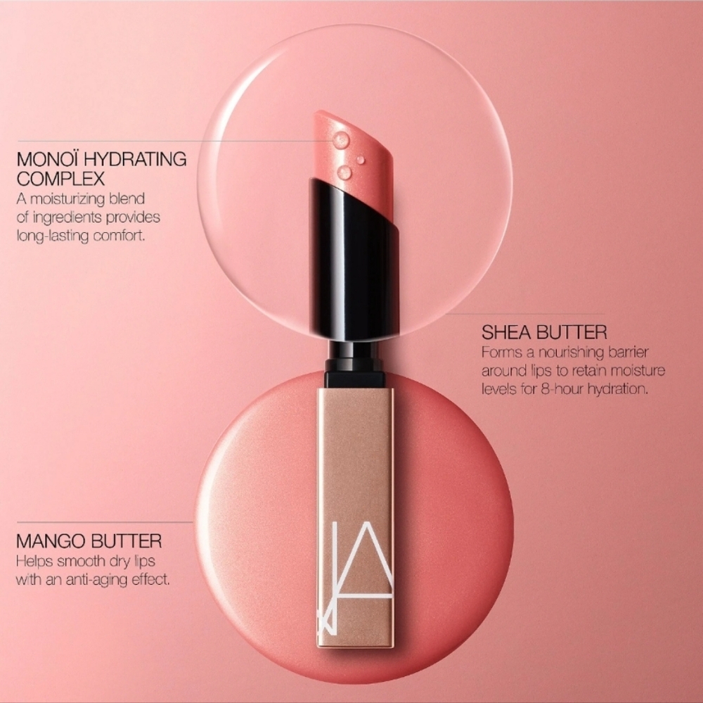 Nars Afterglow Sensual Shine Hydrating Lipstick | Voltage Vivid Red | Brand New - Picture 8 of 14